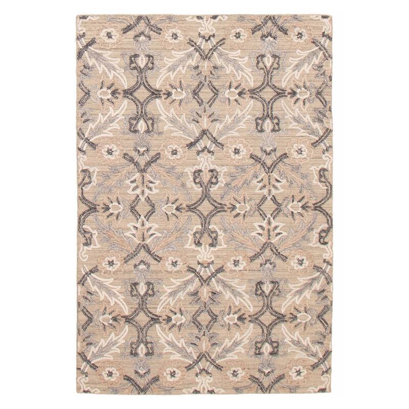 ECARPETGALLERY Hand-knotted Tangier Light Khaki Wool Rug - 5'3 x 8'1 - Light Khaki - 5'3 x 8'1