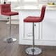 Bar Stools Adjustable Armless Swivel PU Leather Barstools Set of 2