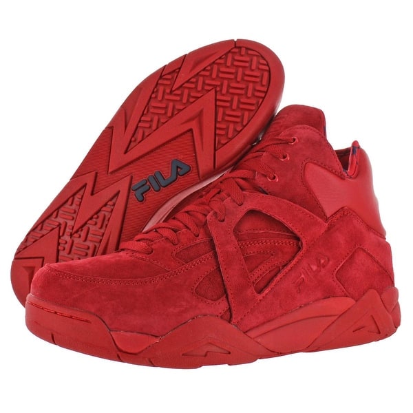 Fila Mens The Cage Basketball Shoes Suede Padded Insole