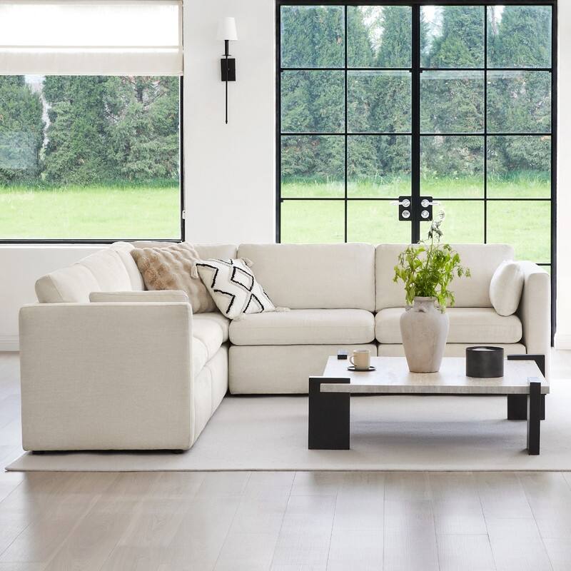 Spruce & Spring Mia Oversized Modular Sectional Fabric Sofa Set