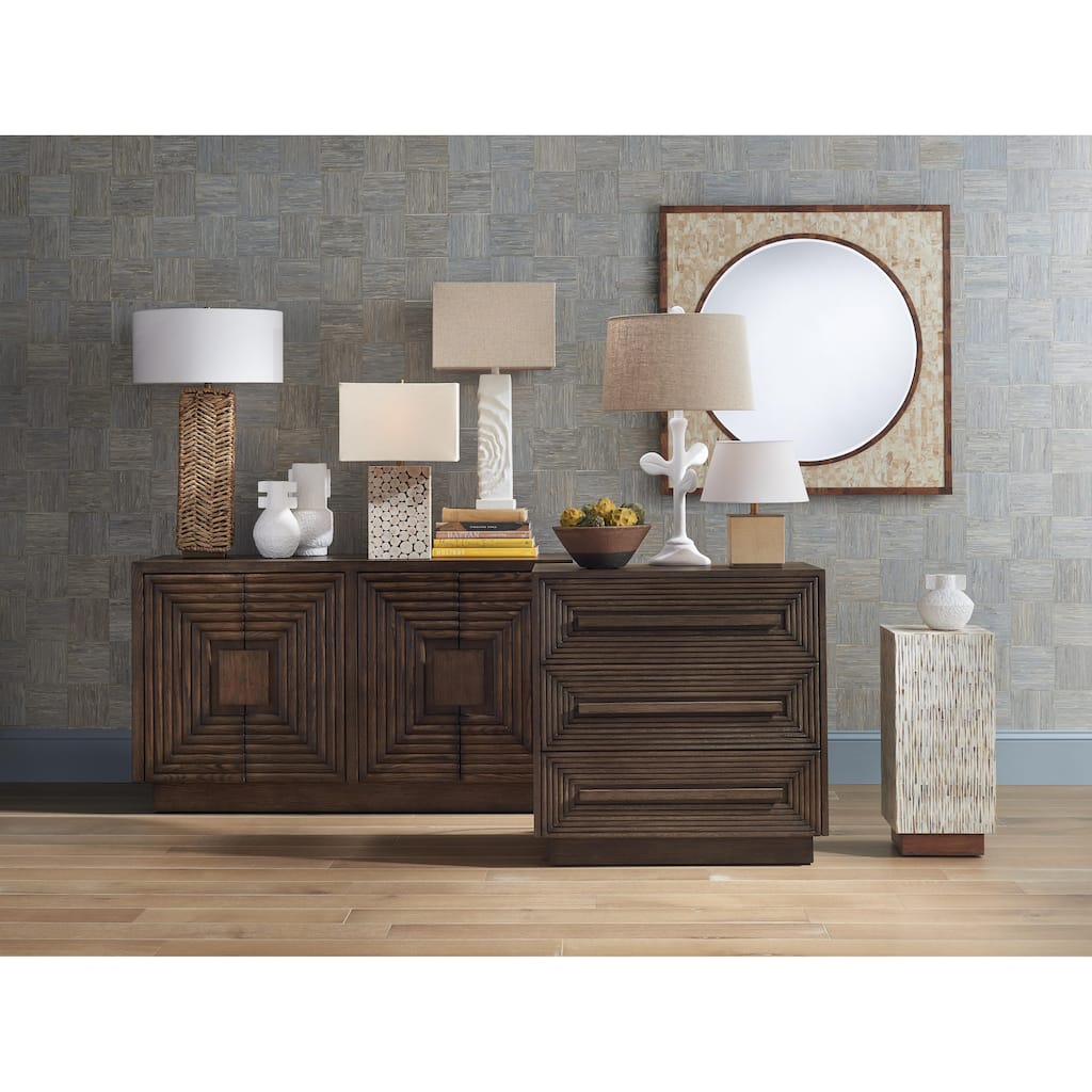 Currey & Company Charny White Table Lamp - 30.25"h x 18"dia