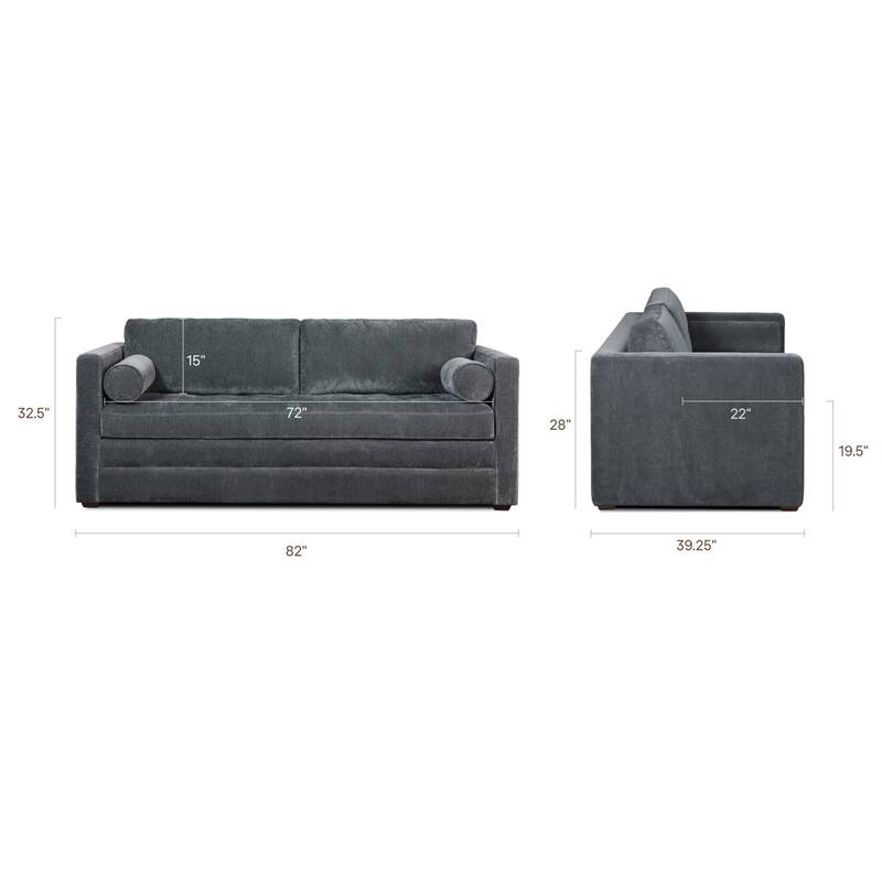 Poly & Bark Napa 82" Fabric Pull-Out Sofa Bed