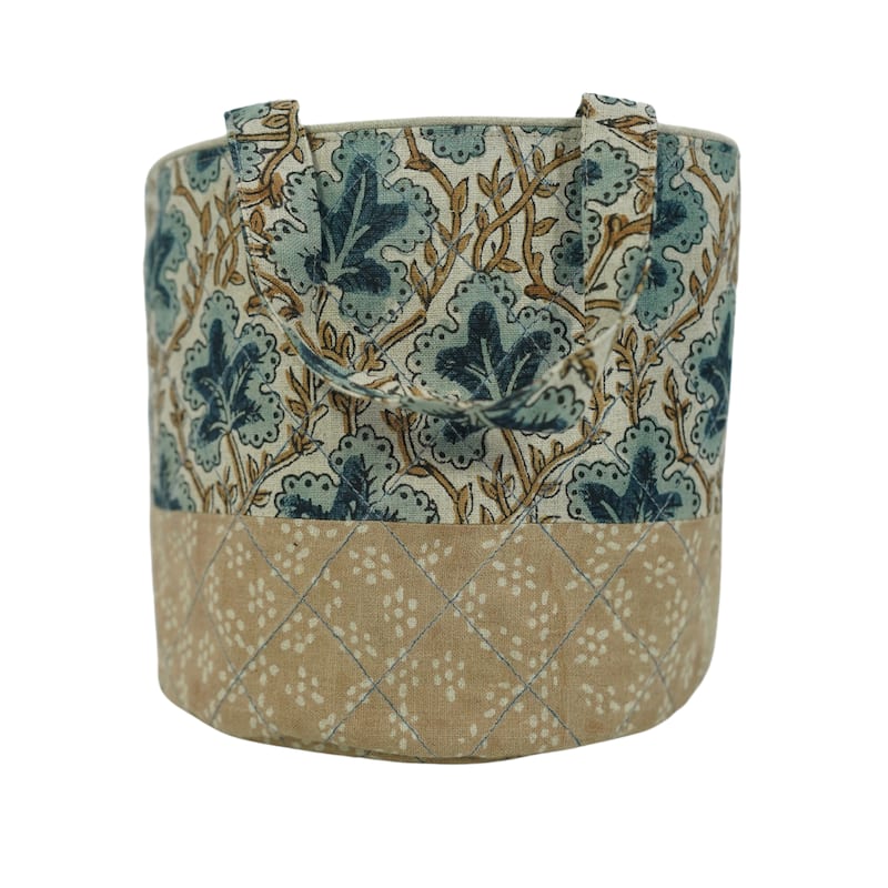 Fabdivine Handmade Floral Room Décor Nursery Storage Basket