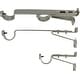 preview thumbnail 12 of 13, Long Double Drapery Curtain Window Rod Bracket Holder, Up to 1.25" Rod Pewter