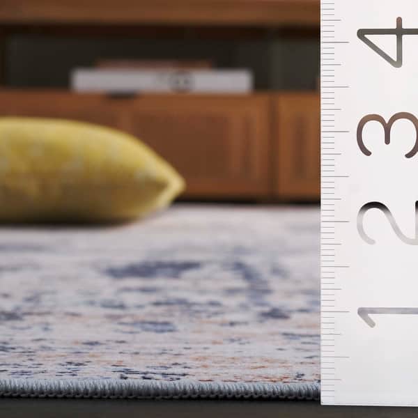 dimension image slide 0 of 3, SAFAVIEH Tacoma Machine Washable Slip Resistant Leonara Modern Abstract Rug