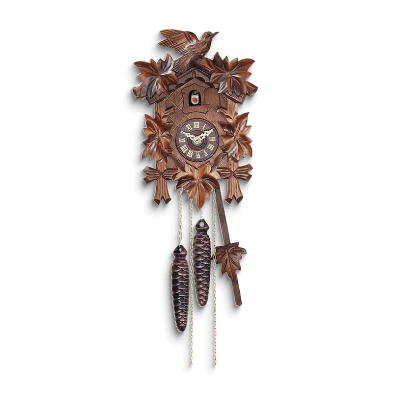Curata Carved Wooden Battery Operated Cuckoo Clock with 12 Melodies Bed Bath & Beyond 36206580