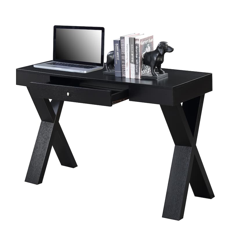 Handmade Home Desk with Drawer - 47" Desk, X-Leg Design, Spacious Surface, Multiple Finishes
