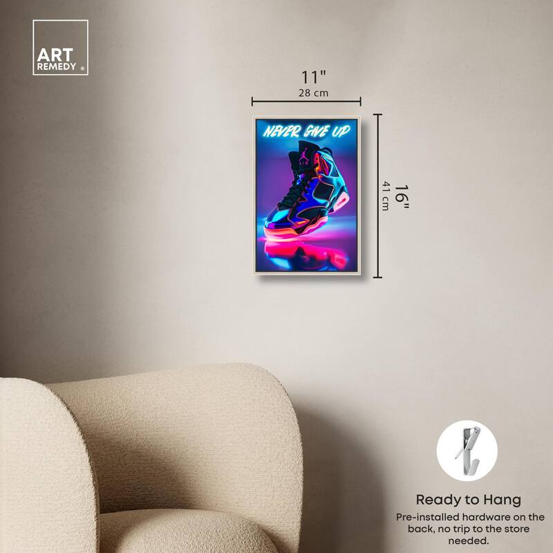 Cool Glow Sneaker Hype Canvas by Art Remedy