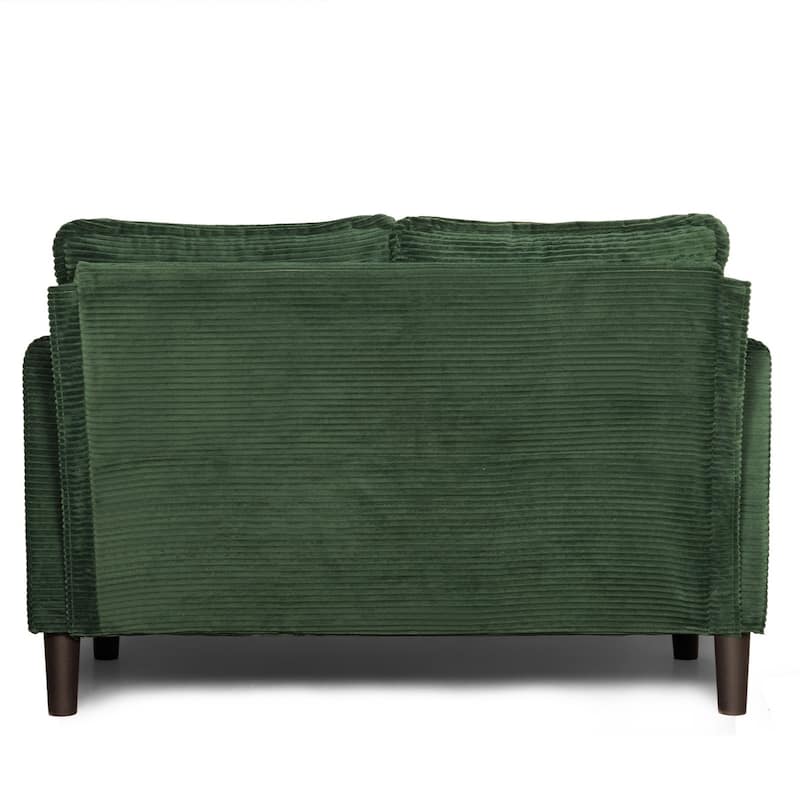 48.03" Soft Corduroy 2-Seater Sofa with Side Storage Pocket