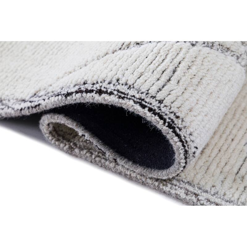 Terra by Obeetee Meher Diamond Charcoal Rug