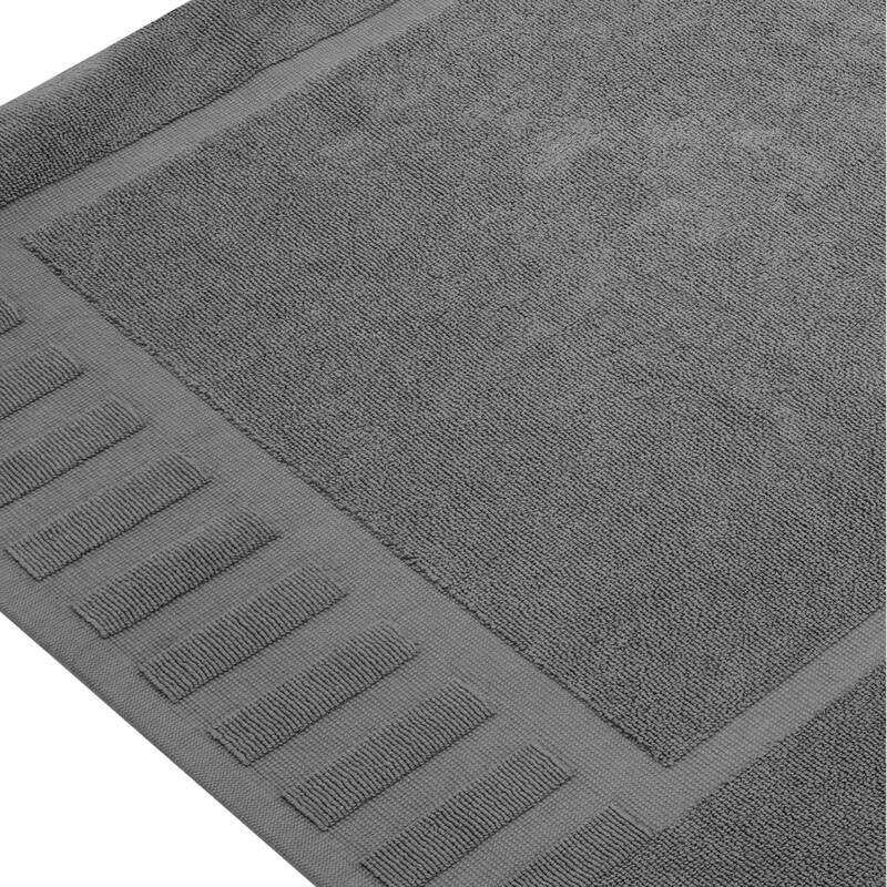 White Classic Luxury Cotton Bath Mat 22x34 Set of 2
