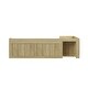 preview thumbnail 8 of 15, Corner Storage Bench with Lift-Top Seats, Faux Drawer Fronts, Oak Finish, Entryway & Living Room Organizer