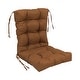 preview thumbnail 28 of 61, Multi-section Tufted Outdoor Seat/Back Chair Cushion (Multiple Sizes) 18" x 38" - Mocha
