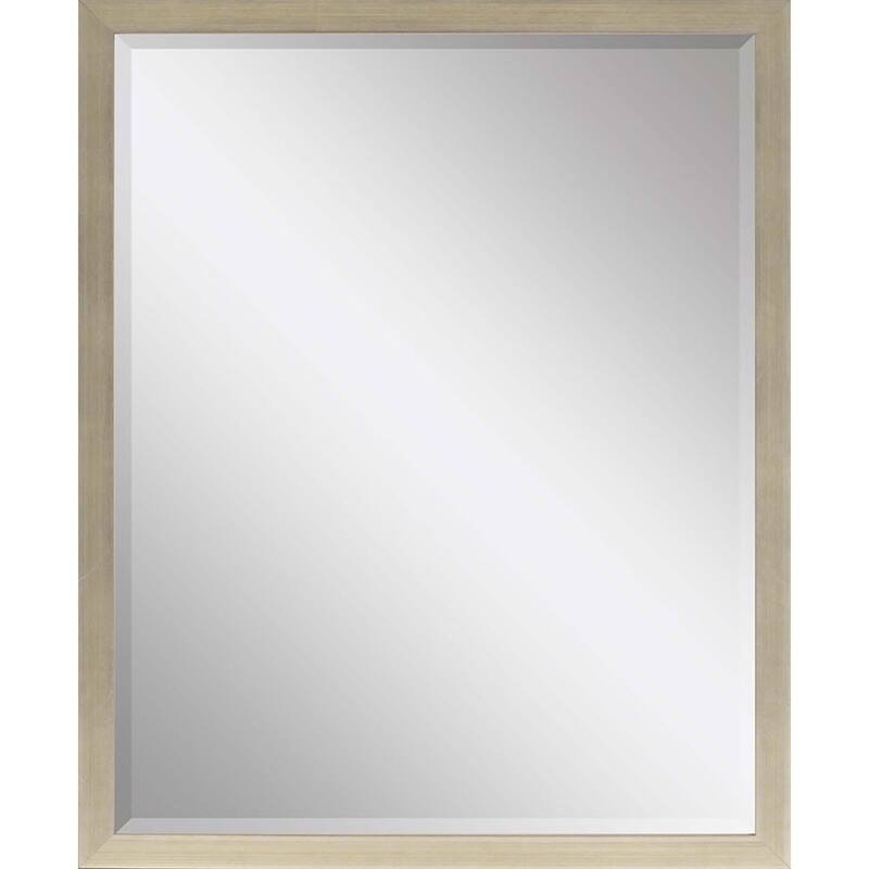 HomeRoots 43" Silver Wood Accent Mirror - 33.00 in. x 43.00 in. x 2.00 in.