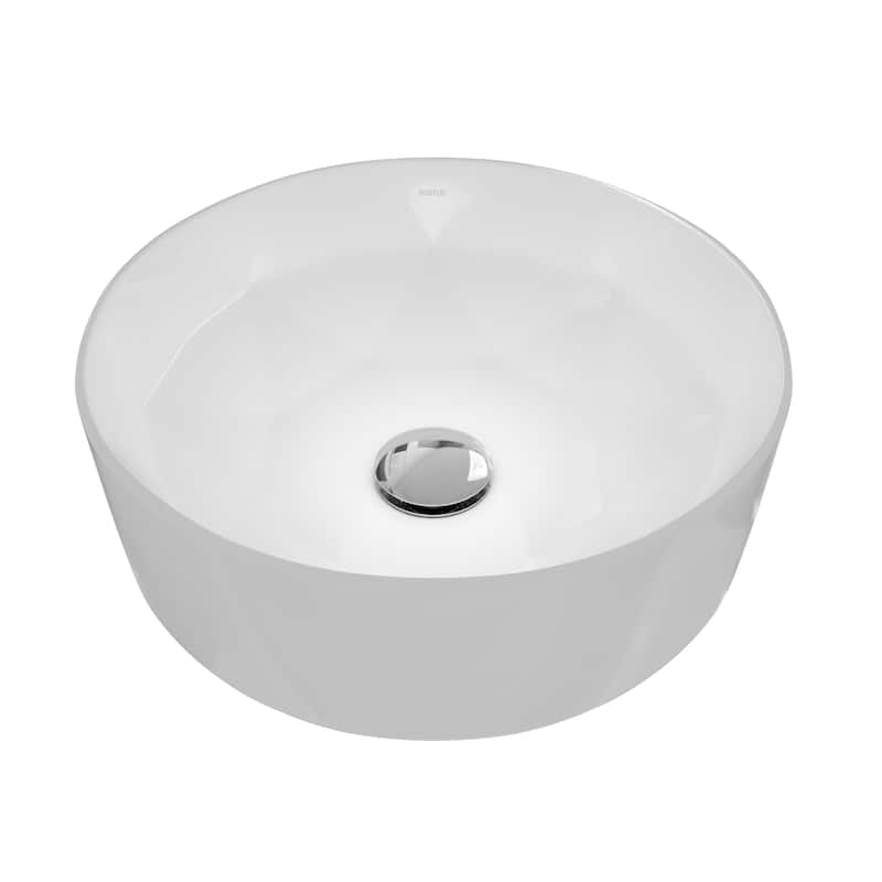 Karran Valera 16" Vitreous China Vessel Bathroom Sink in White - White