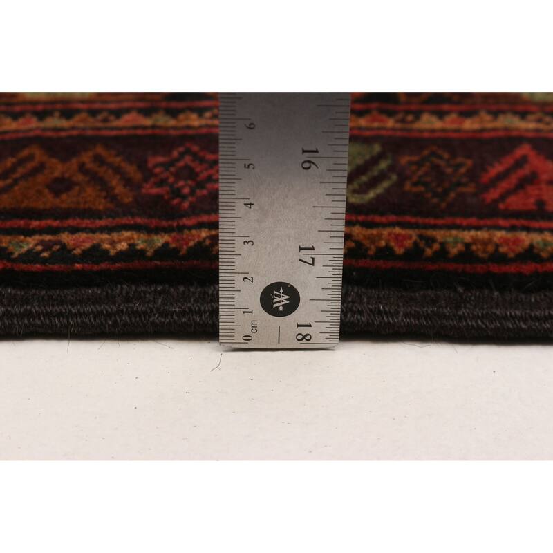 Teimani Black Rug 3'11" x 6'11" - 3'11 x 6'11