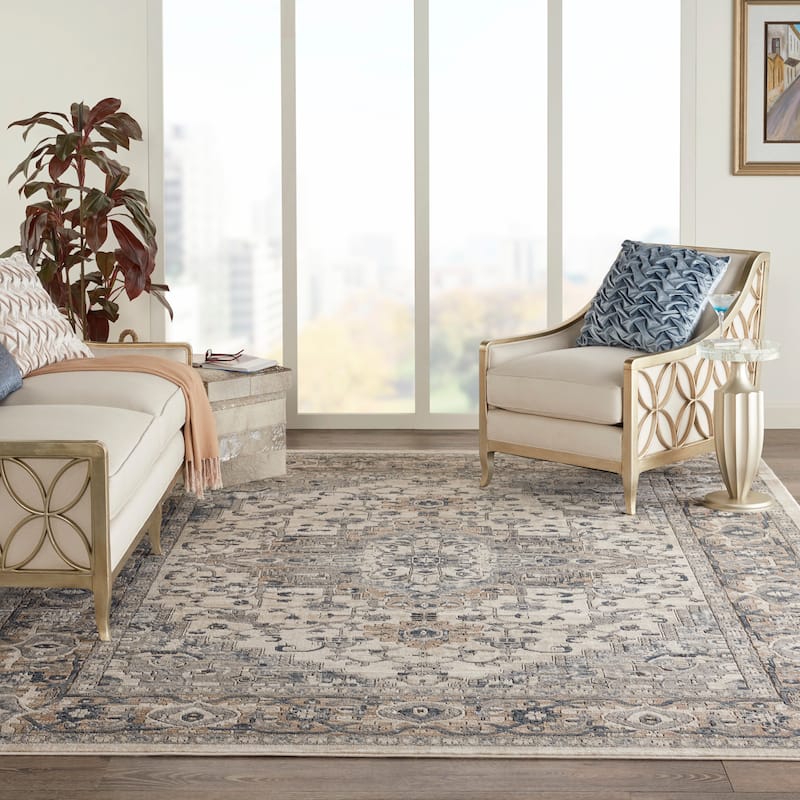 Nourison Concerto Traditional Persian Medallion Area Rug - 10' x 14' - Ivory/Grey