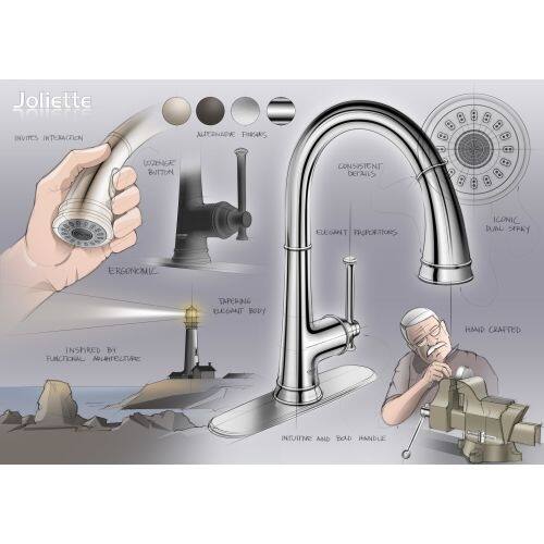 Shop Grohe 30 210 Joliette Traditional Pull Down Spray Kitchen Faucet High Arc With Single Handle And Locking Spray Overstock 17032103