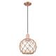 Option Clear Glass with Brown Rope / Antique Copper