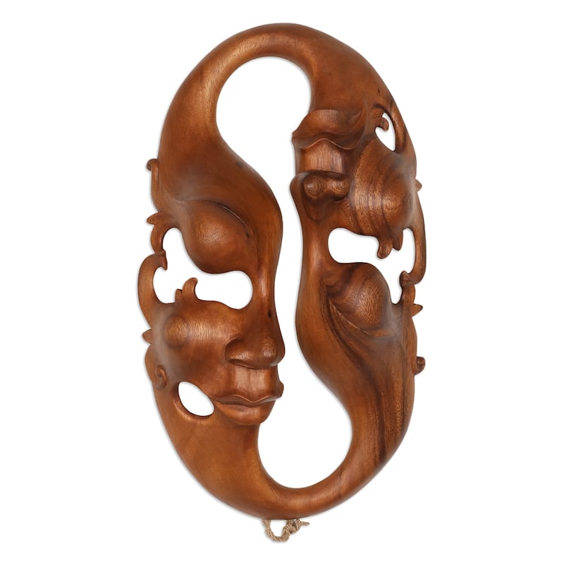 Emotional Duality Wood Mask