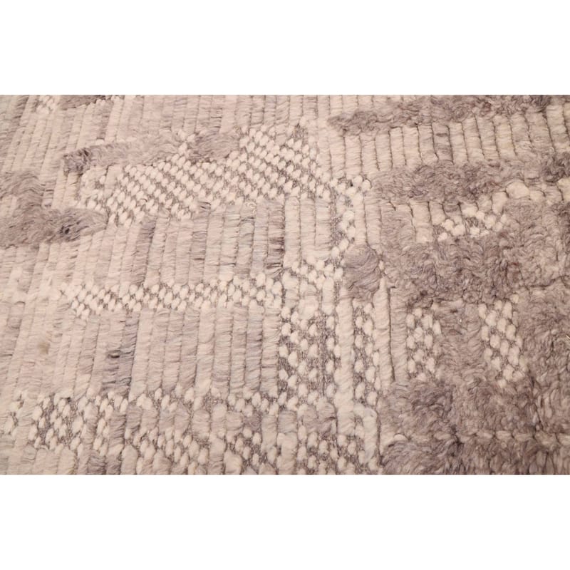 ECARPETGALLERY Hand-knotted Looma Grey Wool Rug - 8'0 x 9'10