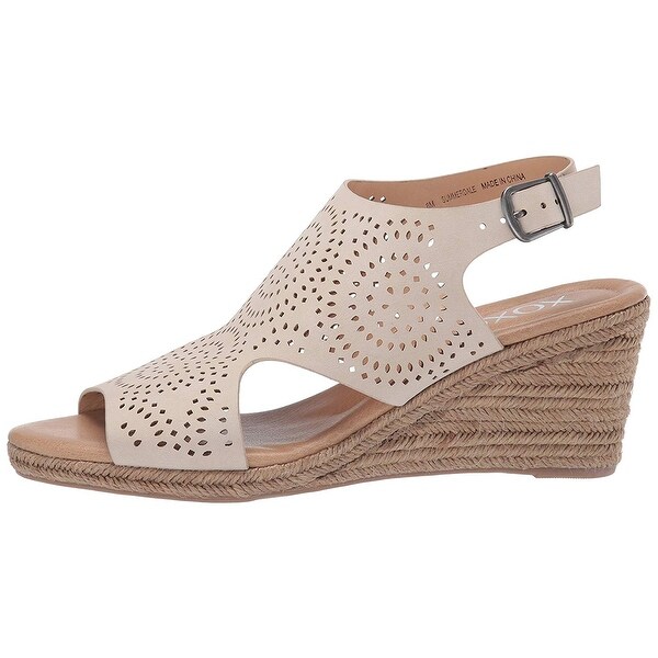 xoxo black wedge sandals