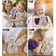 preview thumbnail 3 of 4, DolliBu White Squirrel Monkey Stuffed Animal with Silver Cross Plush - 12.5 inches