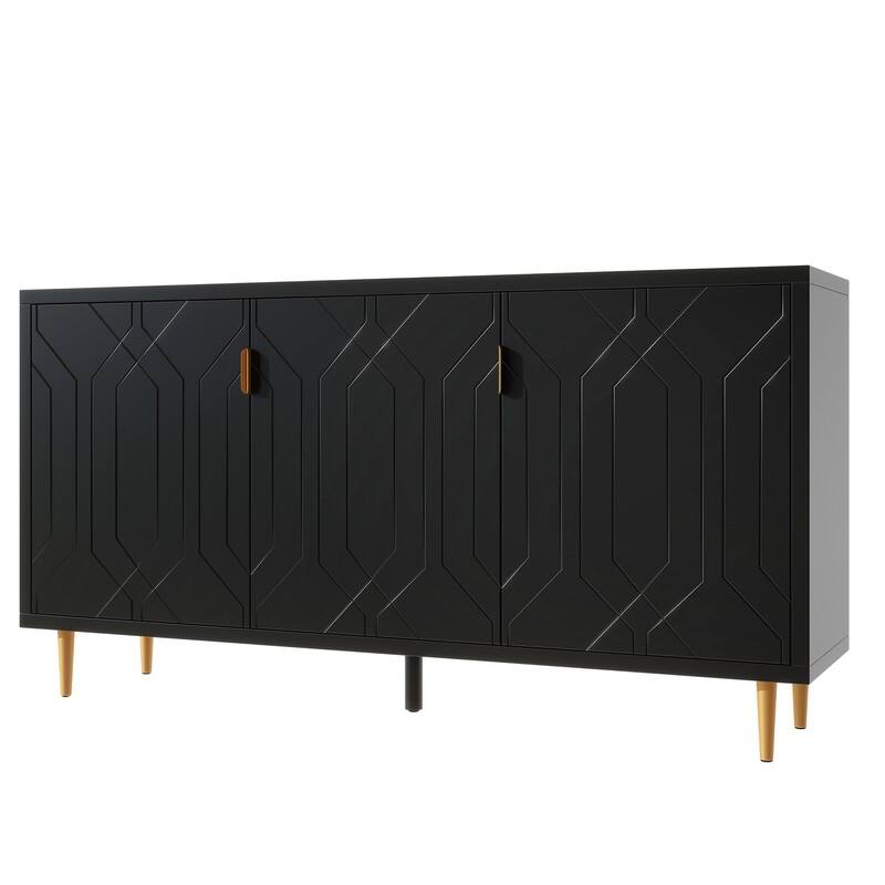 Modern TV Stand with Adjustable Shelves