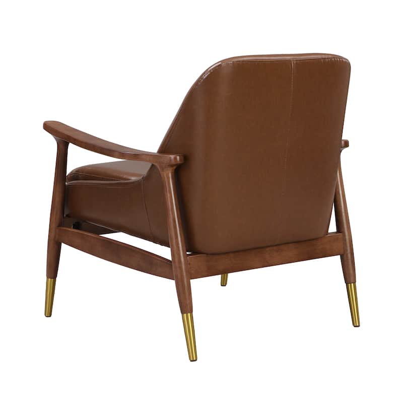 Amber Faux Leather Modern Lounge Chair by Christopher Knight Home