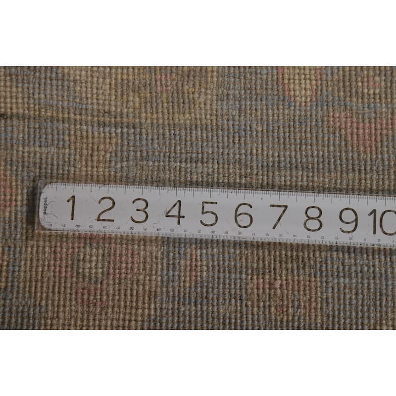 Vegetable Dye Oushak Turkish Rug Handmade Transitional Wool Carpet - 7'11"x 9'10"