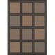 preview thumbnail 21 of 37, Dream Decor Rugs Pergola Checkers Indoor Outdoor Area Rug 2' x 3'7" - Cocoa/Black