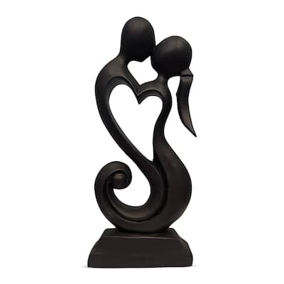 12" Wooden Handmade Abstract Sculpture Statue Handcrafted "Eternal Love" Gift Decorative Home Décor