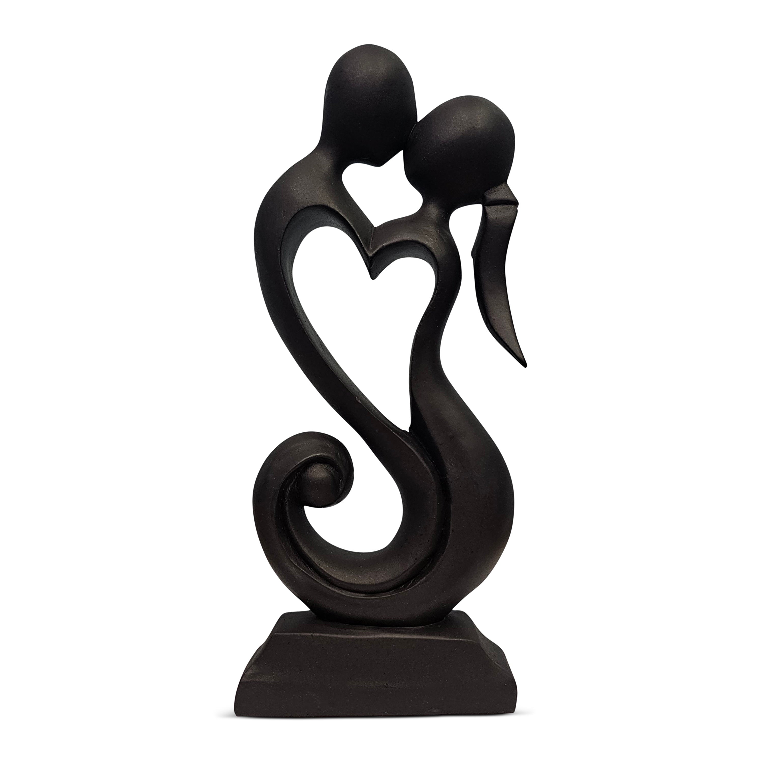12" Wooden Handmade Abstract Sculpture Statue Handcrafted "Eternal Love" Gift Decorative Home Decor