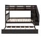 preview thumbnail 25 of 25, Stairway Full-Over-Full Bunk Bed with Trundle and Storage, White