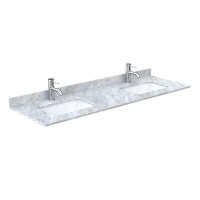 Wyndham Collection WCVVCA166DTOPUNS-NAT 66" Marble Vanity Top with