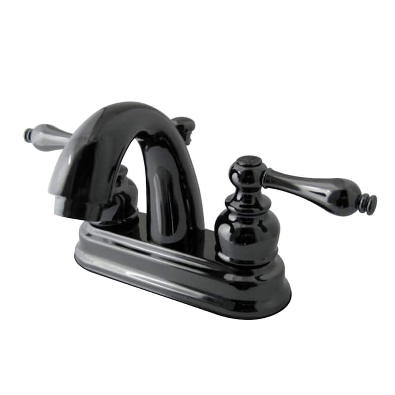 Kingston Brass Water Onyx Centerset Bathroom Faucet - Free Metal Pop - Black Onyx