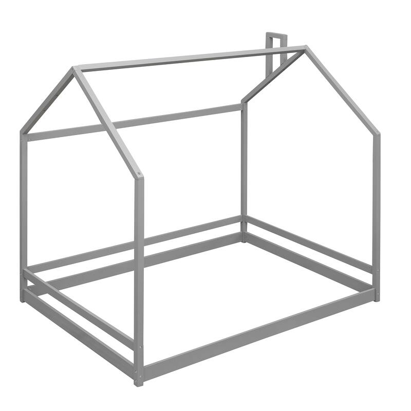 Wooden Twin/Full Size House Bed for Kids, Playhouse Design with Roof, Perfect for Sleep & Play