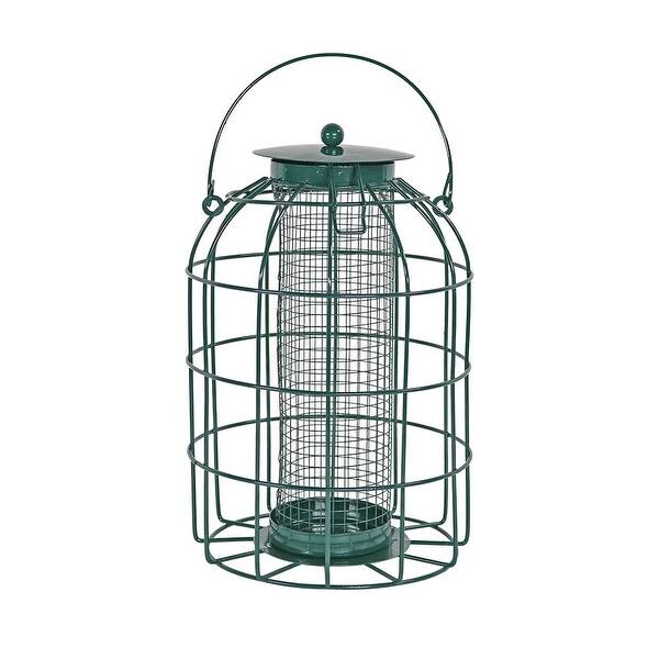 Shop Sunnydaze Green Wire Squirrel Proof Bird Feeder Overstock