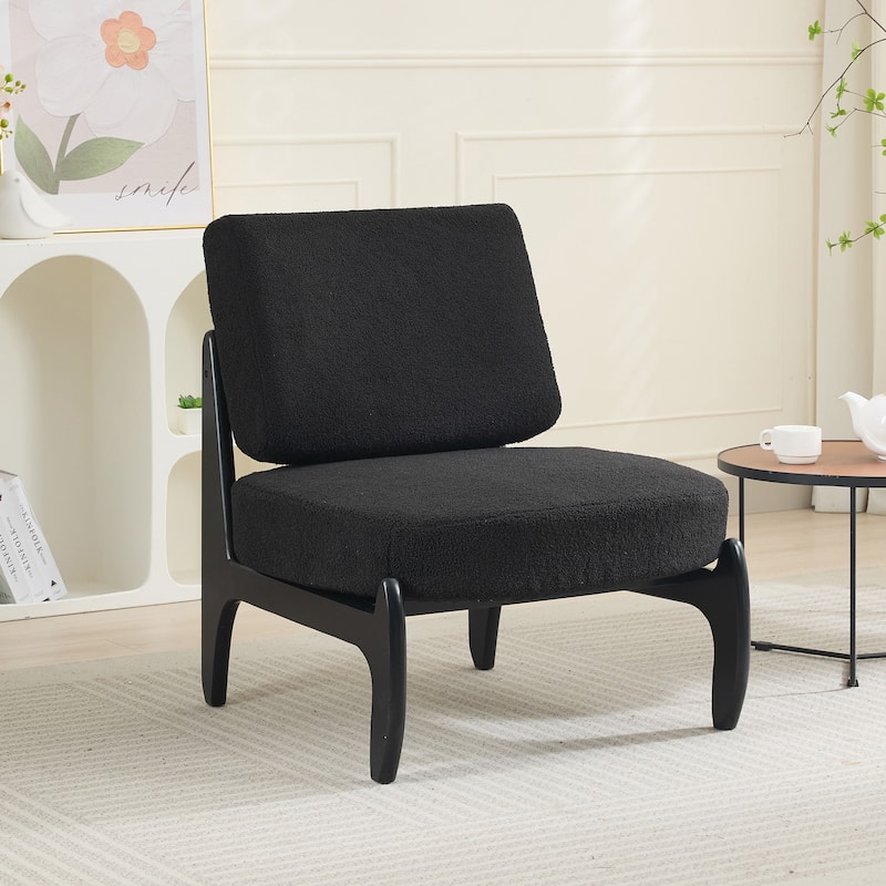 Modern Teddy Slipper Chair Armless Lounge Sofa