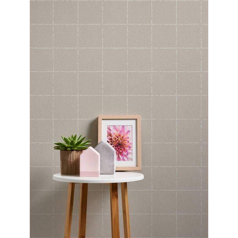 Advantage Kishi Neutral Tile Wallpaper - 20.9in x 396in x 0.025in - 20.9in x 396in x 0.025in