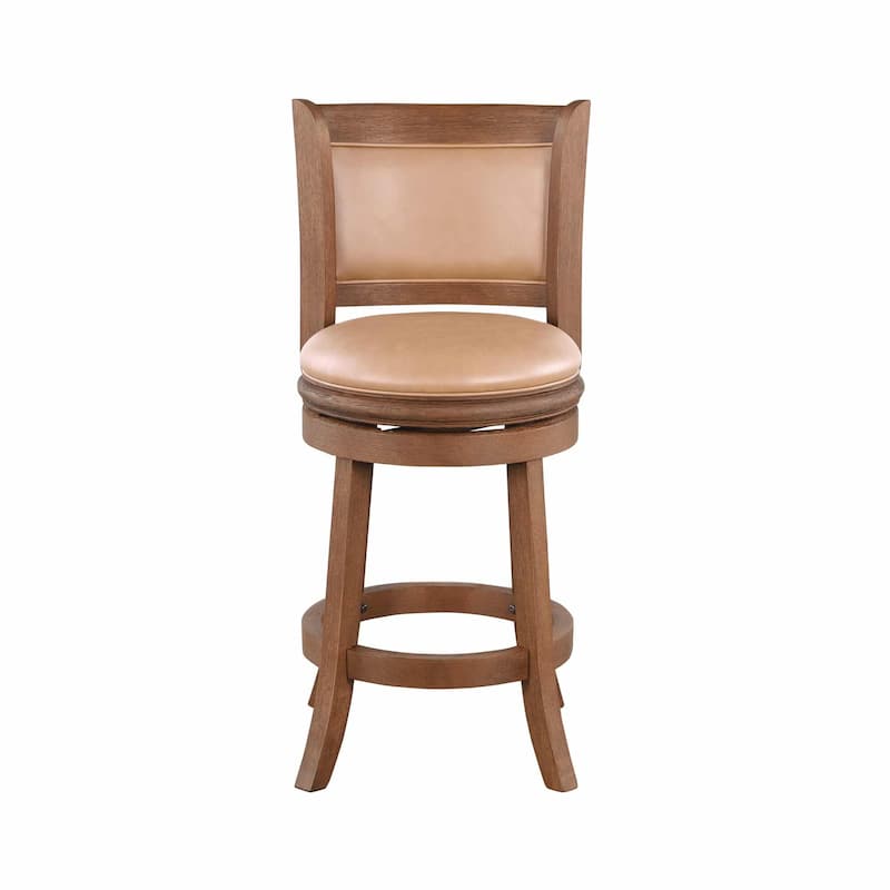Augusta Wood Upholstered Swivel Counter Barstool