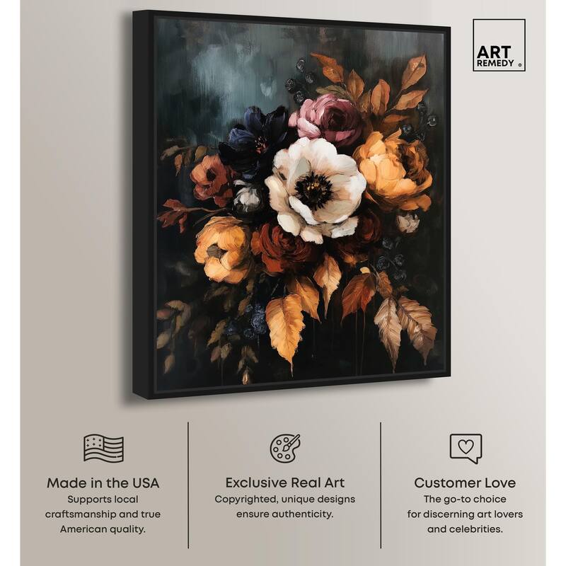 Dark Roses Beauty II Canvas by Art Remedy