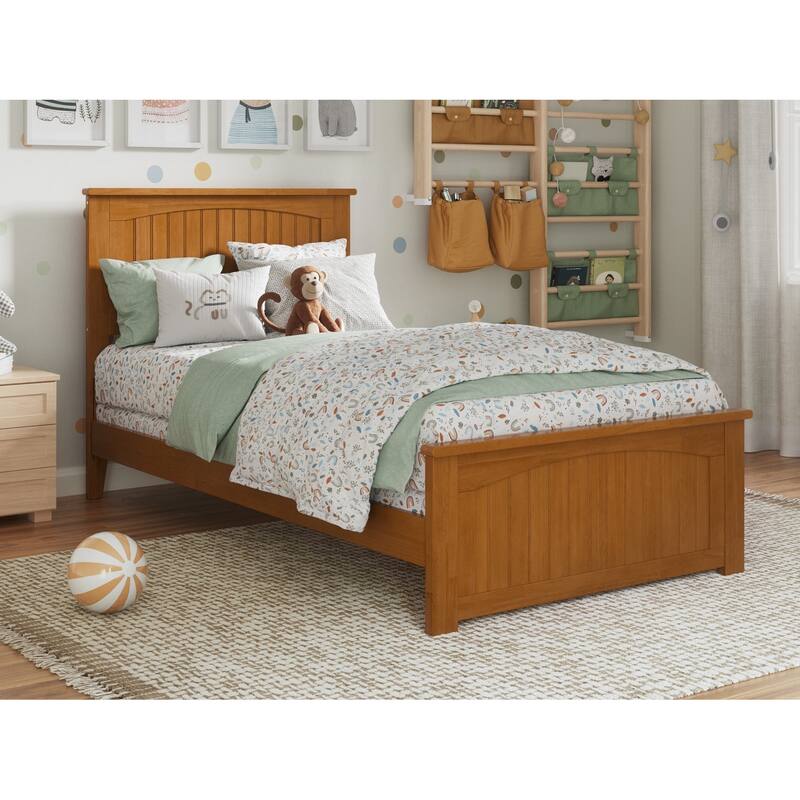 AFI, Nantucket Foundation Bed with Matching Footboard - Light Toffee - Twin