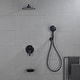 preview thumbnail 22 of 28, Wall Mount Tub Shower Faucet With Hand Shower Rainfall Shower System Set With Tub Spout Pressure Balance 10 Inch Shower Head Set