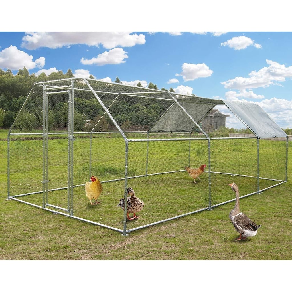 Metal Chicken Coop Walk-in Poultry Cage with Waterproof