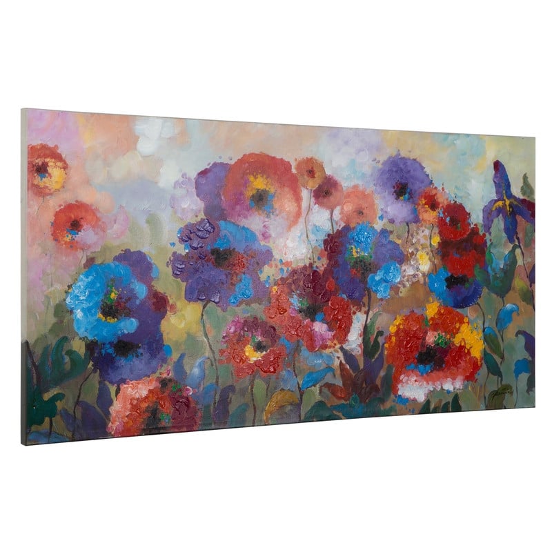 Yosemite Home Decor "Flower Garden" Original Hand-Painted Wall Art - multi