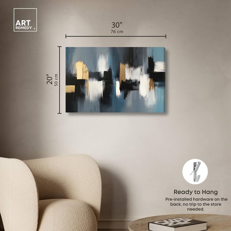 Within Blues Canvas by Art Remedy, Gallery Wrapped