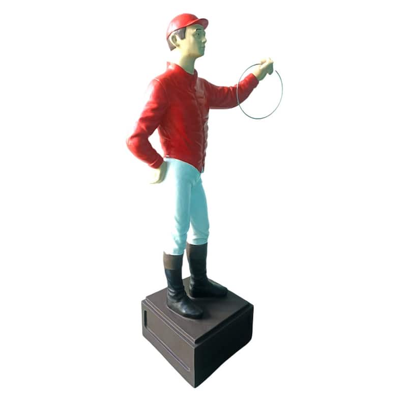 Classic Lawn Jockey Red Shirt Garden Statue