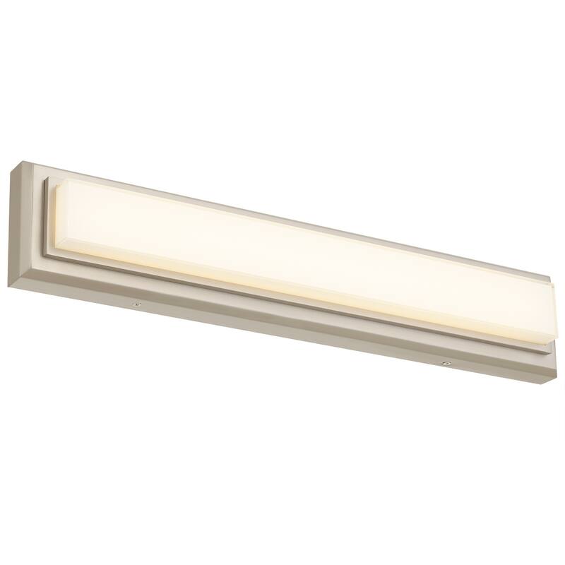 24" Integrated LED Bathroom Vanity Light Bar - Brushed Nickel