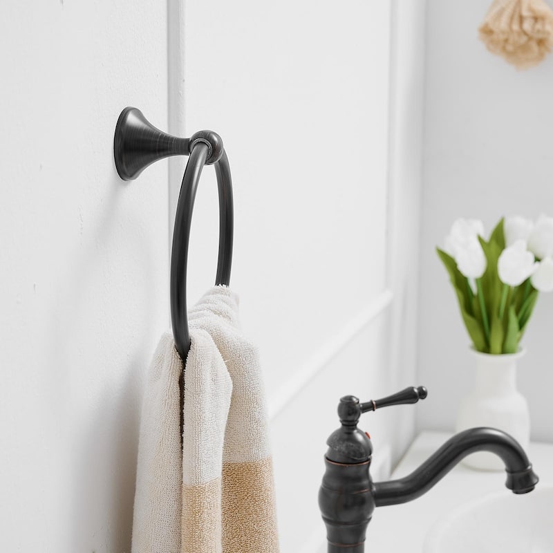 Bathroom Wall Mounted Towel Ring Stainless Steel - Oil Rubbed Bronze